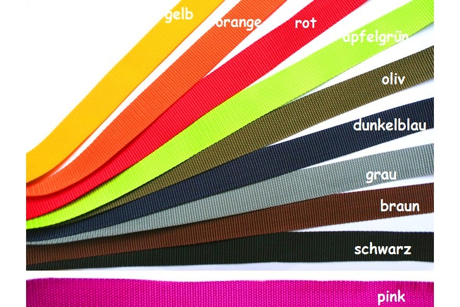 1m festes Gurtband 1,5cm breit - Farbwahl 